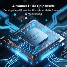 Q96 OHP Stick de TV inteligente TV98 ATV X9, sistema Android 14, chip Allwinner H313, compatible con actualización OTA, 64GB de almacenamiento, compatible con resolución 8K/4K, reproductor multimedia, WiFi 4G/5G, HDR10 y control remoto por voz - Negro - Ver 5