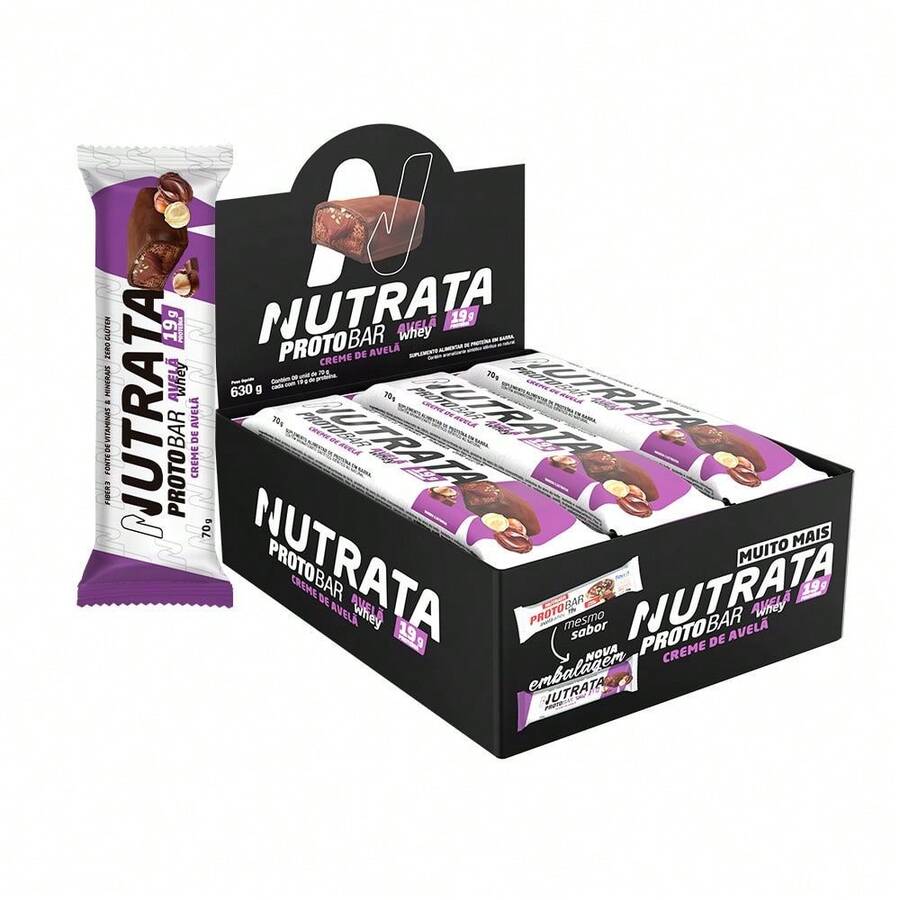 Nutrata Protobar Hazelnut Whey Display With 9 Bars 70g - 榛子 - 查看 1
