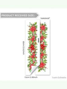 1/2/3sets Christmas Wall Sticker, Christmas Elements Christmas Vine Leaf Wall Sticker, Living Room Holiday Decorative Wall Sticker, Removable.Perfect And Christmas Gift For Couples, Parents And Friends. Christmas Decorations Christmas Decoration Christmas Decorations Home Home Decor Room Decor