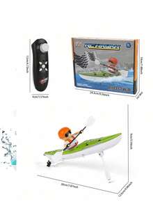 1 pieza Juguete de barco control remoto, Kayak RC con remo, barco de juguete con luces para carreras acuáticas, para niños de 4 a 12 años, tabla de remo RC 2.4 GHz para piscina, lago y bañera, juguete de agua de verano, adecuado como regalo de cumpleaños/Navidad/Halloween para niños y niñas de 5, 6, 7, 9, 10, 11 años