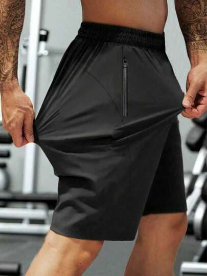 1件青少年男童休闲宽松户外运动训练速干短裤，适合返校季、春夏秋季穿着。