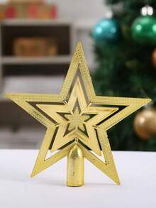 1 Piece Of Christmas Tree Star Decoration, Three Sizes Ranging From 3.94 Inches To 7.87 Inches, Creating A Festive Atmosphere, Three-Dimensional Stars, Decorations, Scene Decorations, Room Decorations, Home Decorations, Window Decorations, Pendant Decorations, For Holiday Parties. - Multicolor - View 16
