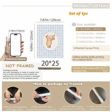 1 件复古妈妈熊和宝宝熊儿童房海报，甜美花卉儿童房装饰，男孩房间艺术，儿童房墙壁艺术，婴儿动物艺术，乡村风格 - 彩色 - 查看 15