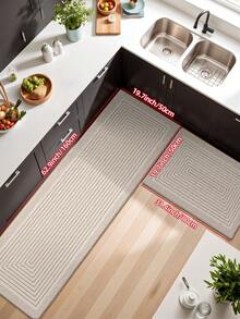 DAJIANG 1pc Plush Thickened Non-Slip Door Mat, Comfortable Floor Mat, Entrance Passage Runner Rug, Kitchen Mat, Machine Washable, Easy To Clean Carpet, Home Decor Kitchen Rug