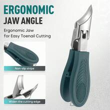 Nowość Profesjonalne obcinaczki do paznokci z fazowanymi końcami w kształcie orlego dzioba, 3 zestawy obcinaczy do paznokci z fazowanymi końcami i cążkami do skórek oraz pilnikiem, długi uchwyt, szerokie szczęki, antypoślizgowe, skośne obcinacze do paznokci, do grubych paznokci, dla seniorów i pielęgnacji wrastających paznokci, do użytku w domu/salonie, ergonomiczne i nierdzewne, narzędzia do paznokci, manicure i pedicure, dla mężczyzn i kobiet, prezenty dla rodziny, przyjaciół, kochanków, na powrót do szkoły, Halloween, Boże Narodzenie