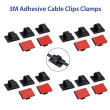 20Pcs Self-Adhesive Cable Clips Set Easy To Stick And Organize Wires For Home Office Car - Black - View 1