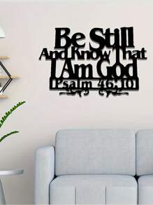 1pc Metal Wall Art, Wall Decor, Home Decor, Room Decor, Bible Verse, Psalms, Psalm 46:10, Be Still And Know That I Am God, Halloween Decor, Christmas Decor, Holiday Gift