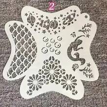 9pcs 5.1in Reusable Face Painting Stencils - Washable PET Plastic Templates For Makeup, Costume Parties, Role Play, Wall Art DIY - one-size - View 4