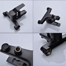 Matte Black Bathroom Shower Faucet Bathtub Hot Cold Water Mixer Tap Black Chrome Bathroom Shower Faucet Mixer Taps