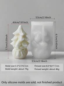 Christmas Gift Box, Teddy Bear, Christmas Tree, Santa Claus, Gingerbread Man 3D Silicone Mold, Candle Mold, Durable 3D Silicone Mold, Exquisite Structure Easy To Disassemble And Clean, Specially Designed For Batch Candle Production, Compatible With Plaster Sculptures And Creative Graffiti, Inspiring Unlimited Imagination And Creativity For DIY Enthusiasts, Supporting Repeated Batch Production Of Candles Home Decor Christmas Decorations Room Decor, Christmas Gifts