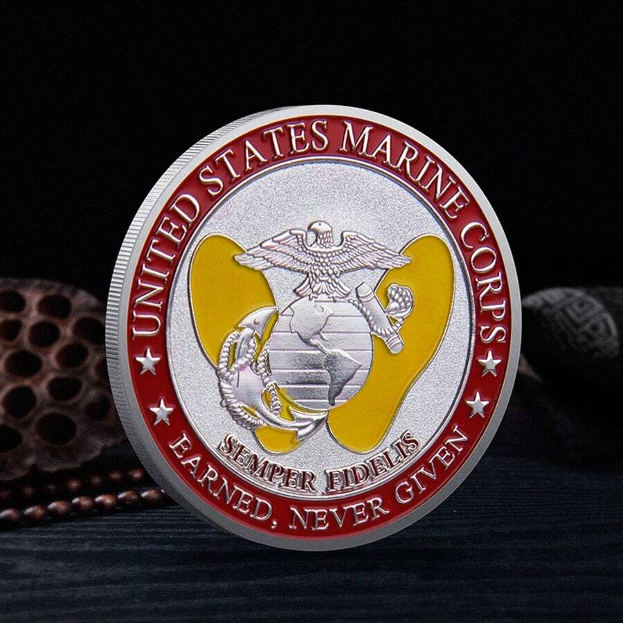 1pc Crucible Challenge Coin - Honoring The Dedication And Sacrifice Of United States Marines-Disabled  Vet Owned Business