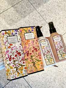 PEACH JO+ 1 قطعة / 100مل رذاذ عطر للأقمشة، رذاذ عطر للملابس، عطر خفيف وتنشيط طويل الأمد، معطر الهواء، مناسب لجميع أنواع الملابس والحمامات والغرف والخزائن والصالات المعيشة والسيارات، هدية عيد ميلاد وحفل التخرج