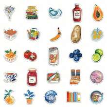 50pcs Vintage Mediterranean Style Graffiti Stickers, Personalized DIY Scrapbooking For Notebook, Phone Case, Laptop, Guitar, Tumbler, Planner Decor,School Supplies,Back To School - 彩色 - 查看 6