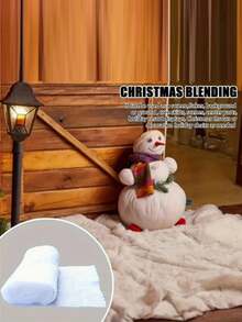 1pc New Year Christmas Snow Blanket, Artificial Snow Roll - For Winter Decoration, Christmas Tree Decoration Accessories, Rustic Crafts, Snowballs, And Photo Backdrop Props - Christmas Ornaments.