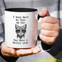 Retreez Funny Mug - They Call Me Daddy Lovers 11 Oz Ceramic Coffee Mugs - Funny, Sarcastic, Motivational, Inspirational Birthday Gifts Husband, Boyfriend, Friends, Coworkers, Dad, Father - CAT013 - 白色馬克杯,黑色手柄和內膽 - 查看 5