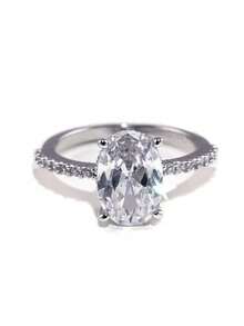 1 chiếc nhẫn Cubic Zirconia tinh tế, phù hợp cho nữ, lý tưởng cho đám cưới, lễ đính hôn, ngày Valentine, các bữa tiệc và làm quà tặng. - 1 # - Xem 28