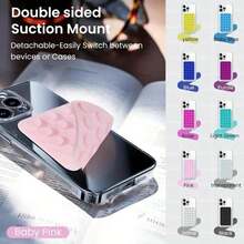 1 Piece 28-Piece Silicone Suction Cup Phone Holder - For Selfies And Videos, Strong Grip, Compatible With IPhone And Android - Sticky Silicone Holder, Suitable For Makeup Use, Ideal Video Recording And Photography Tool