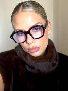 2pcs Tortoiseshell Retro Rice Nail Clear Glasses Women's Casual Fashion Glasses For Daily Reading And Work Commuting Outfits Beach Accessories Vintage Y2k Basics Business Casual Gifts - 2pc(黑色和豹紋) - 查看 2