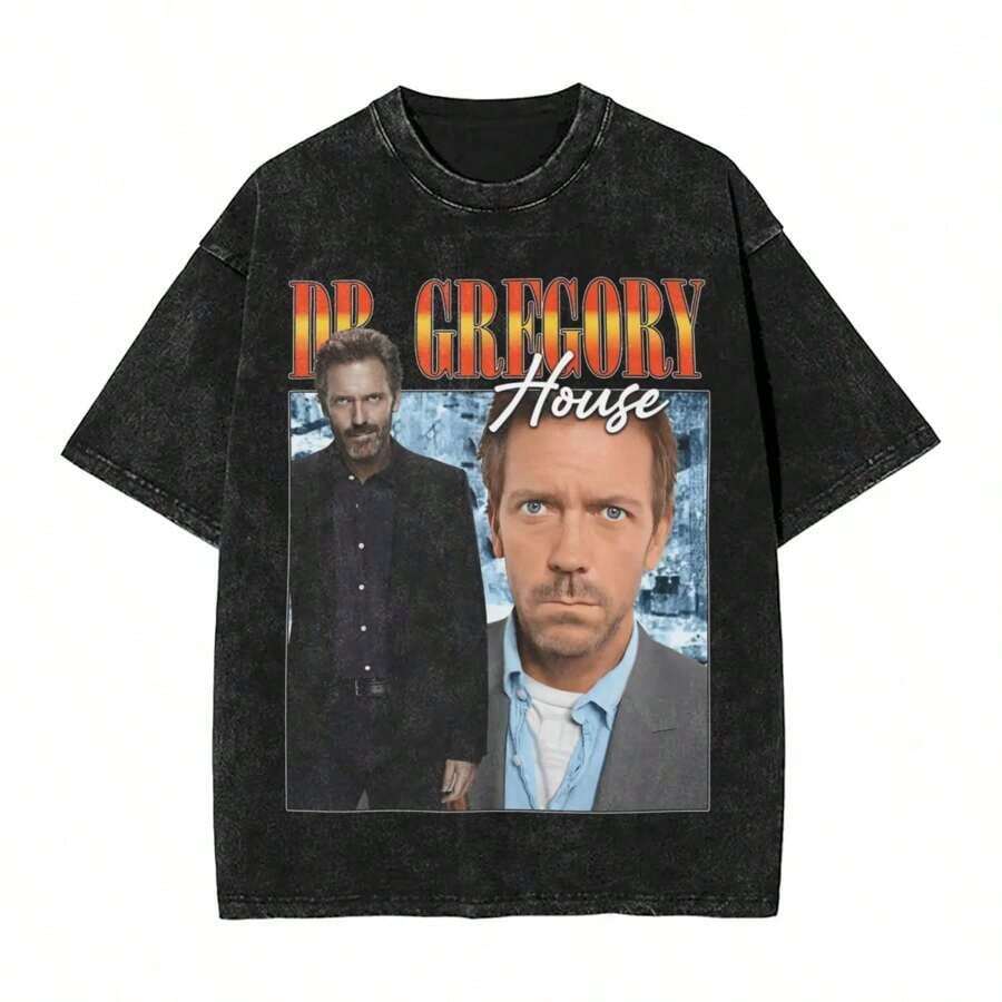 Camiseta de hombre Dream BBQ ENA, camisetas hipster de manga corta con cuello redondo, tops de verano de algodón - Negro 7 - Ver 1