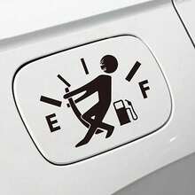 1 件油箱盖贴纸，“燃油空”趣味警告汽车贴纸，反光个性化贴花 - 貼紙 - 查看 2