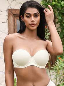 Wingslove Women's Push-Up Strapless Bra – Lightweight Comfort, Anti-Slip Underwire & Convertible Multi-Way Straps For All-Day Support & Versatile Style