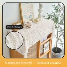 French Tablecloth, Lace, Dust Cover, Vintage Square Tablecloth, Versatile Background Cloth