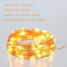 أضواء الجنية بالبطارية أضواء سلسلة LED مع مؤقت 100 LED أضواء سلسلة تعمل بالبطارية أسلاك نحاسية للإضاءة الداخلية والخارجية غرفة النوم حفل زفاف ديكور حفلة شجرة عيد الميلاد