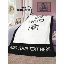 Customized Blankets & Flannel Personalized Photo And Text/Name Blankets ...