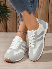 Zapatos deportivos casuales para mujer, suela antideslizante, zapatos para correr, zapatos de entrenamiento para estudiantes, zapatos planos suaves y cómodos