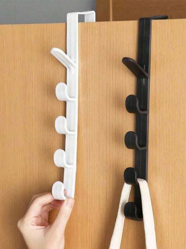 Cabide para porta de quarto, gancho para guarda-roupa para pendurar roupas, bolsas, chapéus, organizador de plástico para parede, acessório multifuncional para decoração de casa, ganchos adesivos, cabide para toalhas, decoração de parede para quarto, cabides, cabide, volta às aulas, prateleiras, organização e armazenamento, porta-chaves, porta-chaves de parede, cabide para chaves, cabide de porta, decoração de quarto, acessórios de cozinha sem furadeira