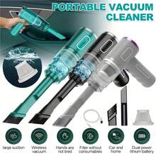 1pc Rechargeable Wireless Car Vacuum Cleaner, Equipped With Dual Filtration System, Powerful Suction, Portable Handheld Vacuum, 2000mAh Battery, Mini Dust Blower, Suitable For Home And Car Cleaning, Can Remove Dust, Dirt And Pet Hair On Floors And Carpets - Multicolor - View 1