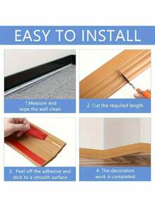 1 卷 9.8 厘米 X 200 厘米自粘式柔性踢脚线墙基装饰边条、墙基造型、背景框架保护边缘边条