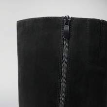 Women's Knee High Boots Chunky Block Heel Square Toe Side Zipper Solid Color Fashionable Sexy Tall Boots For Women For  Autumn/Winter - DA LỘN MÀU ĐEN - Xem 8