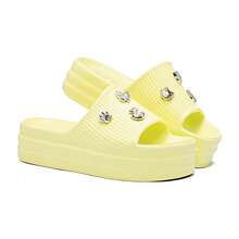 Cloud Flatform Platform Sandal In Candy Colors - Comfy & Cute Gringa Style With Simple Charms Casual Appliques Holidays - Yellow - View 4