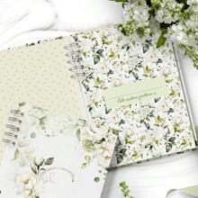 Caderno A5 Floral personalizado com inicial e nome - I - Visão 2