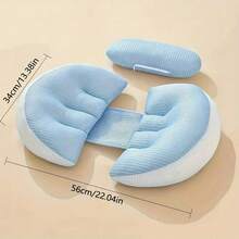 1pc Ergonomic Pregnancy Side Sleeper Pillow - Provides Full Body Support For Back, Abdomen, Hips And Waist - Adjustable Maternity Pillow, Comfortable Fit