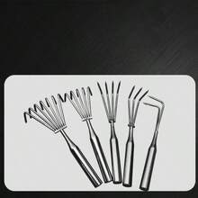 Stainless Steel Rake - Multi-Pronged Garden Rake - Soil Loosening Rake. Suitable For Garden Soil Loosening, Beach Tools, Seaside Essentials, Rake Shells, Dig Crabs, Beach Multi-Toothed Rake.