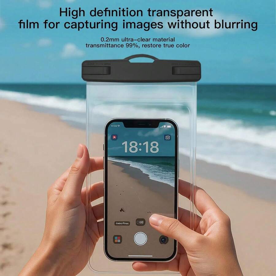 Waterproof Phone Bag Compatible With IPhone 16/15 Pro Max And Galaxy S24+/S23 7-Inch Waterproof Phone Case With Lanyard, IPX8 Beach Travel Essential, Beach Essential