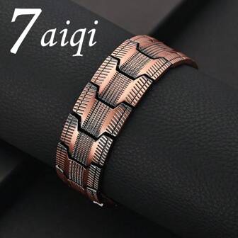 99.99% Pure Copper Bracelet With 3 Powerful Magnets, Extra Long & Wide Vintage Personalized Accessories, Street Rock Style, Ideal Gift For Friends & Family During Christmas