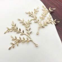 Set de 6 piezas de marcos colgantes con diseño de rama de árbol DIY, para joyería hecha a mano, que incluye 3 piezas en color dorado y 3 piezas en color plata de bases de colgante de cristal de cobre para hacer collares, suministros de manualidades para hombres y mujeres