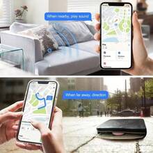 Intelligenter Luftsucher für iOS Find My (nur iOS) in der gleichen Größe wie das Original iOS-Tag + kompatibel mit AirTag-Gehäuse, Schlüsselanhänger-Silikonhalter, Artikelsucher-Schlüsselfinder für Haustiere, Taschen, Gepäck, Fahrräder, Autos, Anti-Verlust, Batterie hält 1 Jahr, MFi, Geschenk, Präsent, Feier