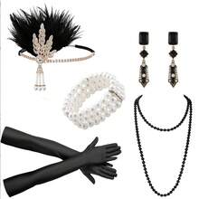 1920s Women's Party Accessories Set, Flapper Costume Accessories Roaring 20s Ladies Accessories Flapper Headpiece - 彩色 - 查看 62