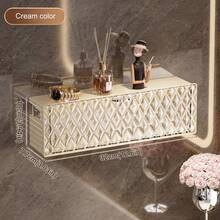 1 Stück Spiegelschrank Aufbewahrungsbox, Wattestäbchen Box, Badezimmer nicht perforiertes Make-up Pad, Lippenstift Klapptür staubdichte Aufbewahrungsbox, Socken Aufbewahrungsbox