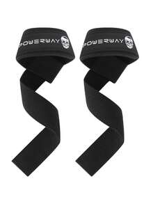 AIYYIPA 2 correas de fitness AIYYIPA, resistentes al desgaste y antideslizantes, de material de nailon y, color negro, diseño de correa envolvente para la muñeca, protectores de muñeca para levantamiento de pesas, deadlift y dominadas, adecuados para entrenamientos de fitness