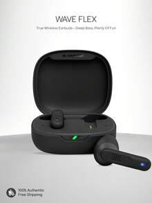 Tai nghe không dây thực sự Wave Flex Âm trầm sâu Vừa vặn thoải mái Pin 32 giờ Chống nước và bụi theo tiêu chuẩn IP54 Gọi rảnh tay Tương thích với Trợ lý giọng nói VoiceAware Thiết kế dạng mở Tai nghe Bluetooth JBL Vibe Flex - màu đen - Xem 1