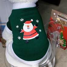 1 Stück Weihnachts-Sweatshirt für Haustiere als Weihnachtsmann, warmer Fleece Weihnachtsmann Hoodie für kleine/mittlere Hunde und Katzen, Weihnachts-Outfit für Haustiere