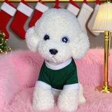 1 Stück Weihnachts-Sweatshirt für Haustiere als Weihnachtsmann, warmer Fleece Weihnachtsmann Hoodie für kleine/mittlere Hunde und Katzen, Weihnachts-Outfit für Haustiere