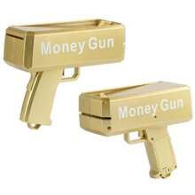 Super Money Spray Gun With 100pcs Of Paper Prop, Handheld Cash Shooter, Suitable For Games, Movies, Birthday Parties - Halloween, Christmas Novelty And Funny Gifts (Batteries Not Included) - Vàng - Xem 3