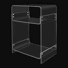 Klar Acryl Endtisch 3-Ebene Nachttisch für Wohnzimmer Schlafzimmer Heimdekor (Klar) - Transparent - Übersicht 11