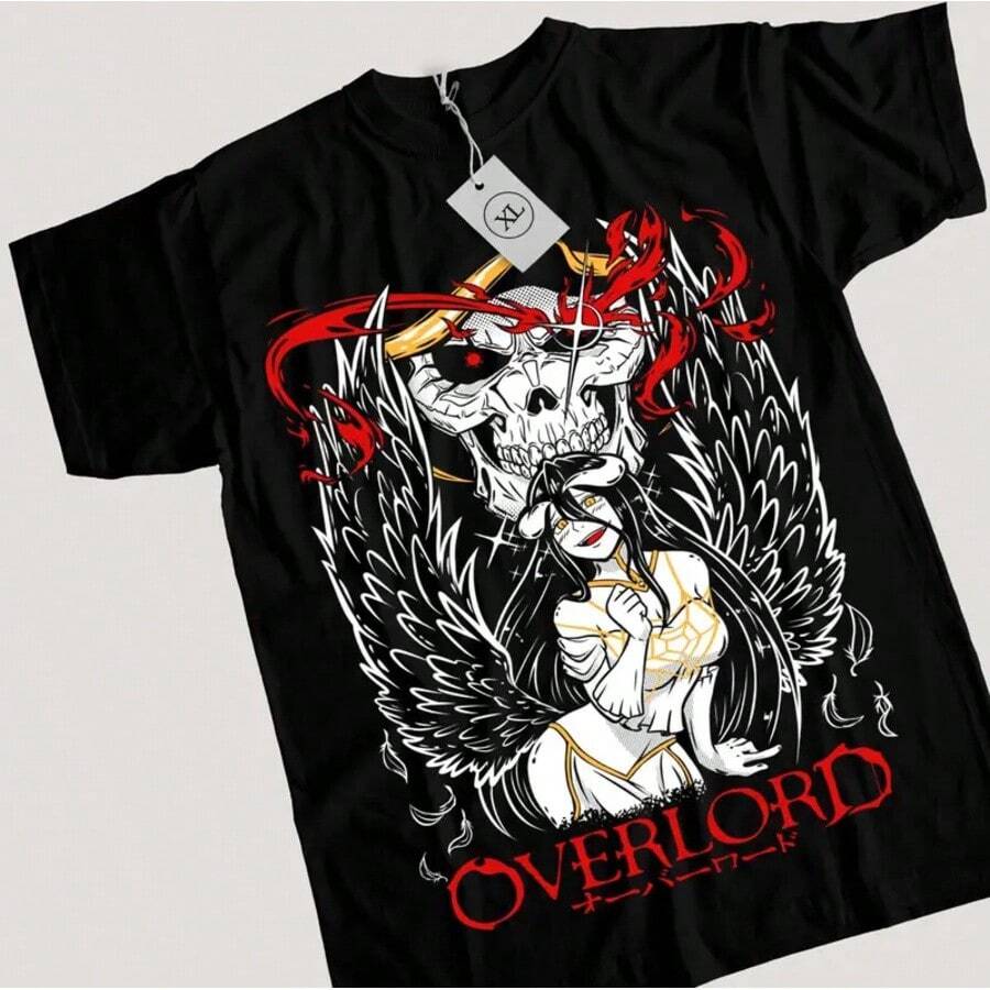 Overlord Ainz T-Shirt Ooal Dress Albedo Overlord Anime Manga Gifts Shirt All Sizes - màu đen - Xem 1
